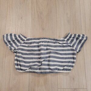 AERIE | Off the Shoulder Striped Crop Top | Sz. M